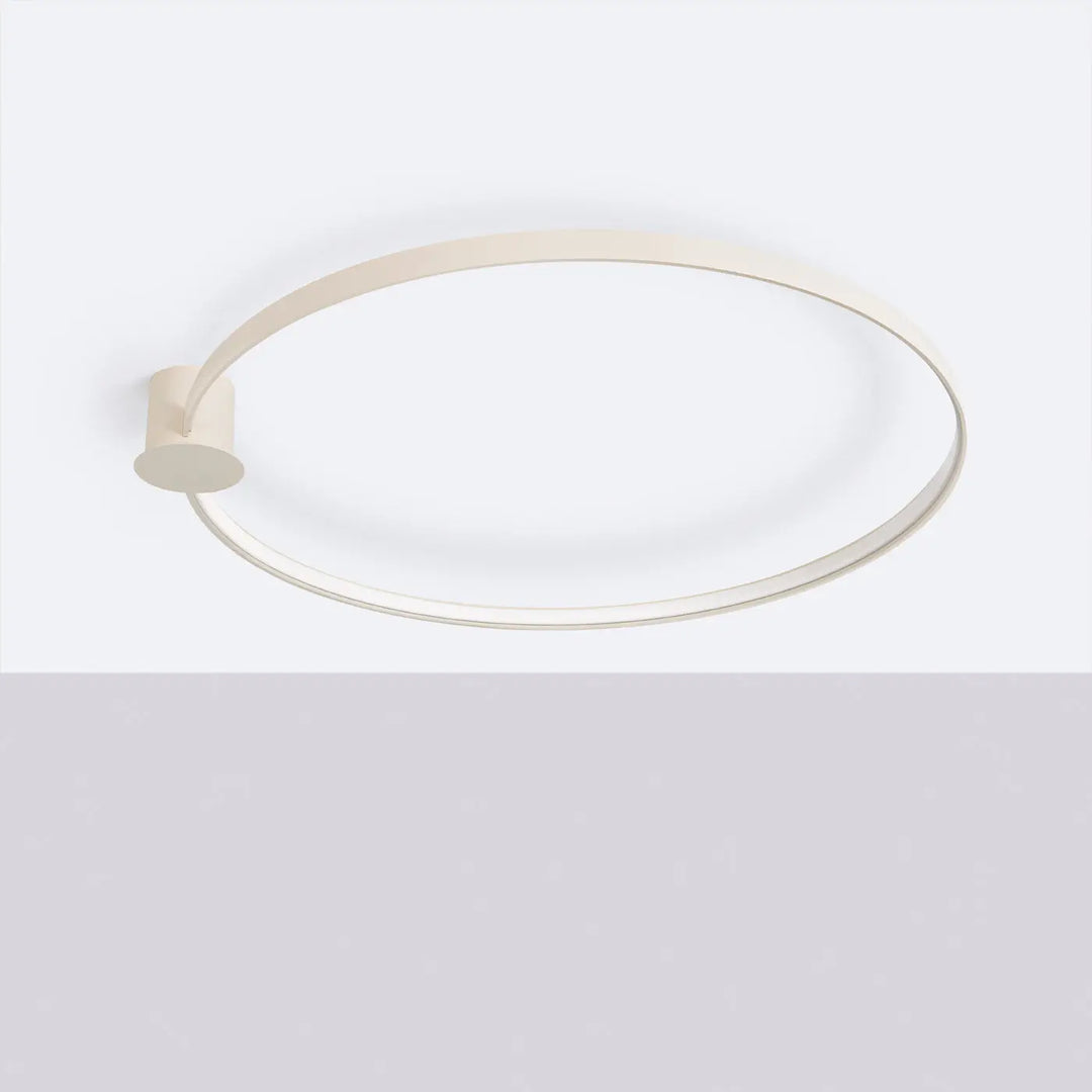 Plafonnier anneau RIO beige éteinte, au plafond