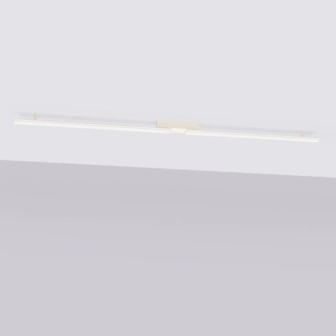 Luminaire plafonnier lagom 3000k beige avec plafonniers linéaires trois longueurs lumière chaude et profil mince