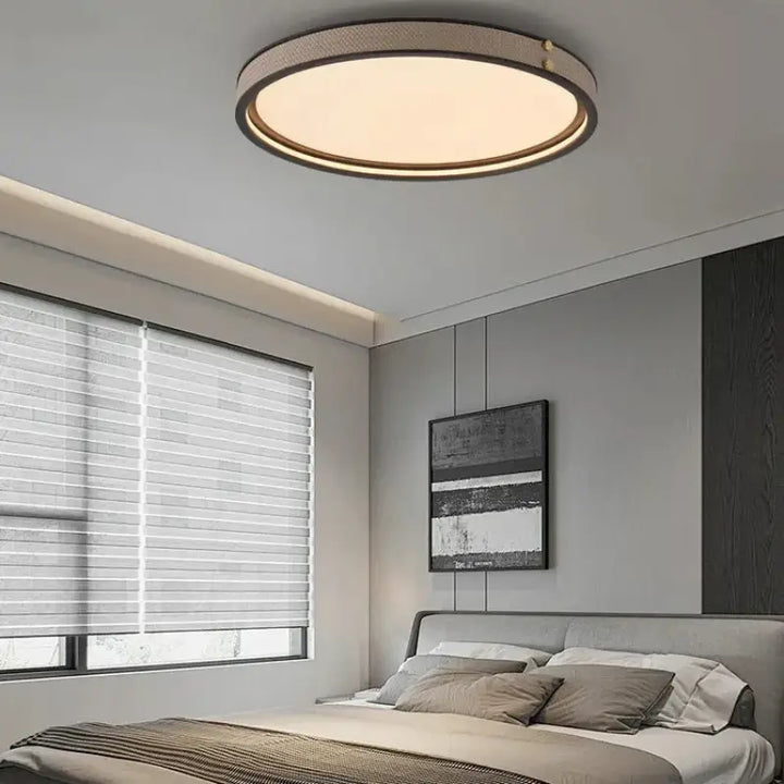 Plafonnier led circulaire beige style élégance moderne beige