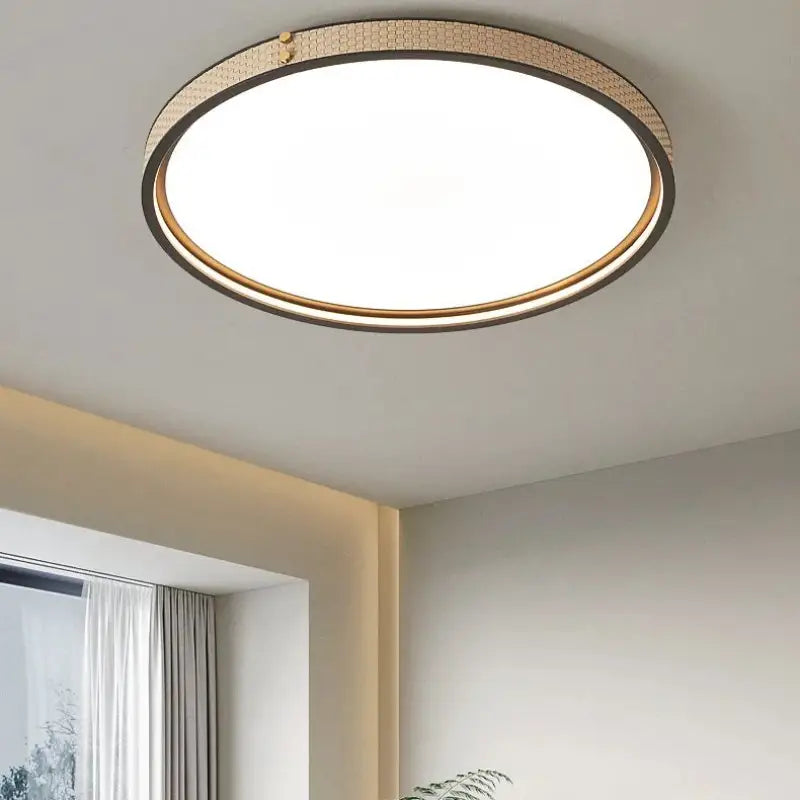 Plafonnier led circulaire beige style élégance moderne beige