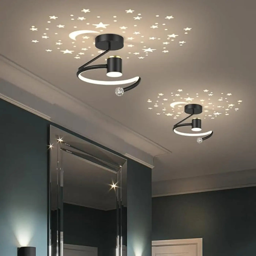 Decorative LED Ceiling Light Moon and Stars Modern Design – Lustria
