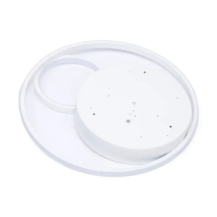 Plafonnier contemporain forme circulaire blanc raffinée