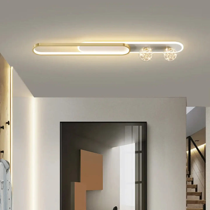 Gold Simple Style LED Ceiling Lights Metal Lighting Household Lamps Living Room Bedroom Lustres Luminaria Nordic