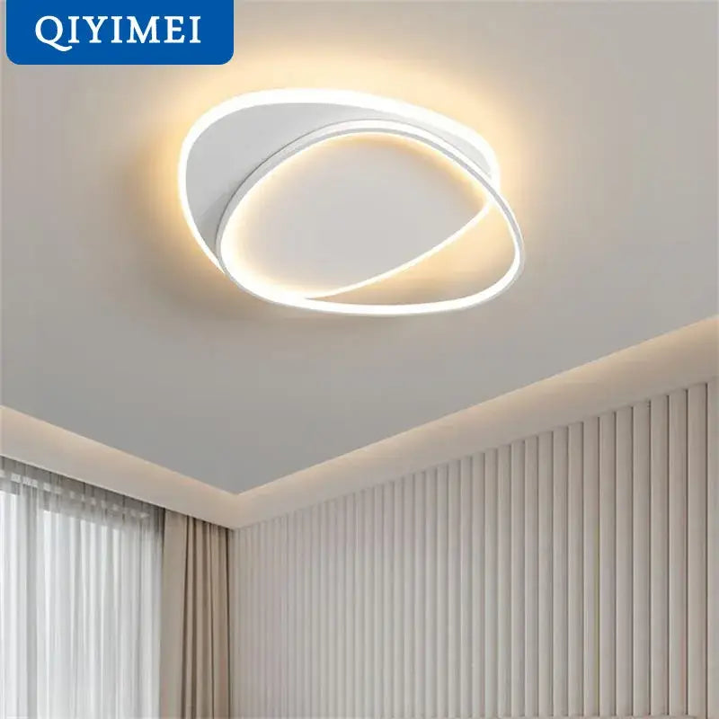 Plafonnier LED design ovale entrelacé

