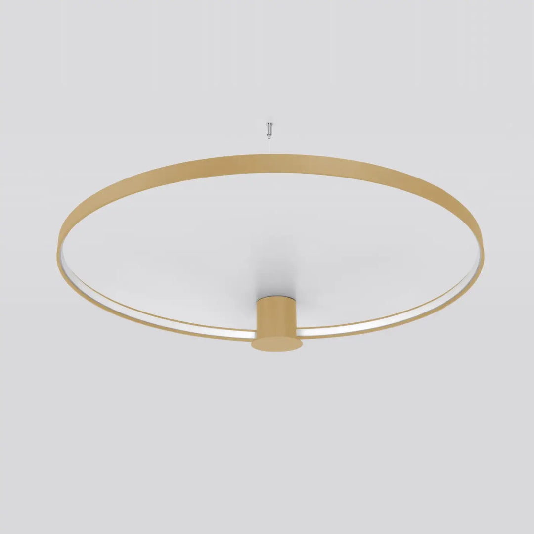 Luminaire plafonnier rio 110 3000k doré avec cadre métallique doré et diffuseur blanc pour efficacité lumineuse élevée modules led