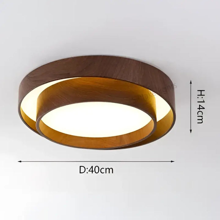 Plafonnier led effet bois naturel style scandinave elegant