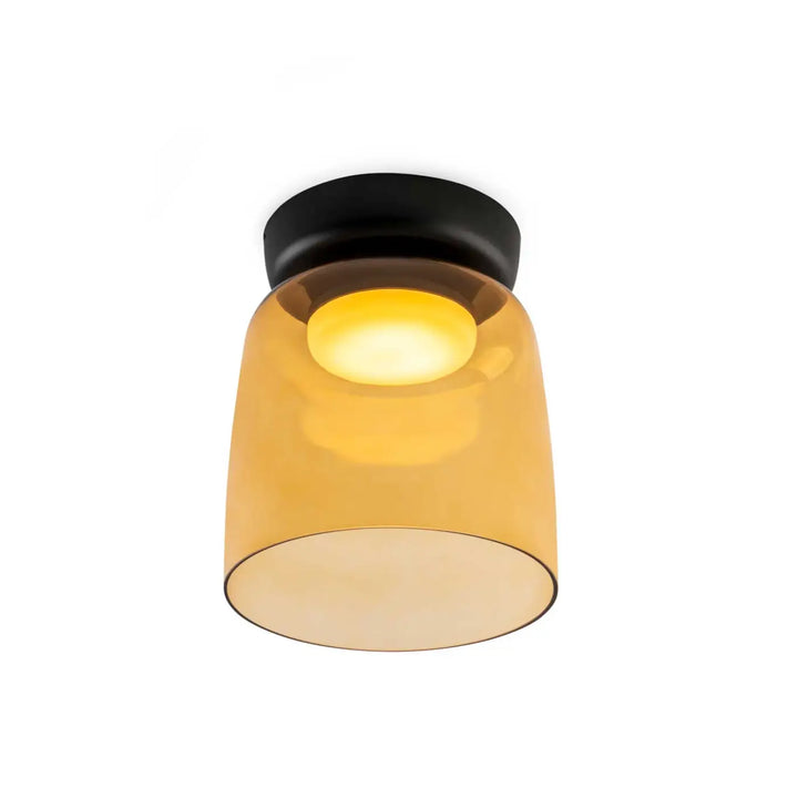 Plafonnier Levels en verre ambré #couleur_orange