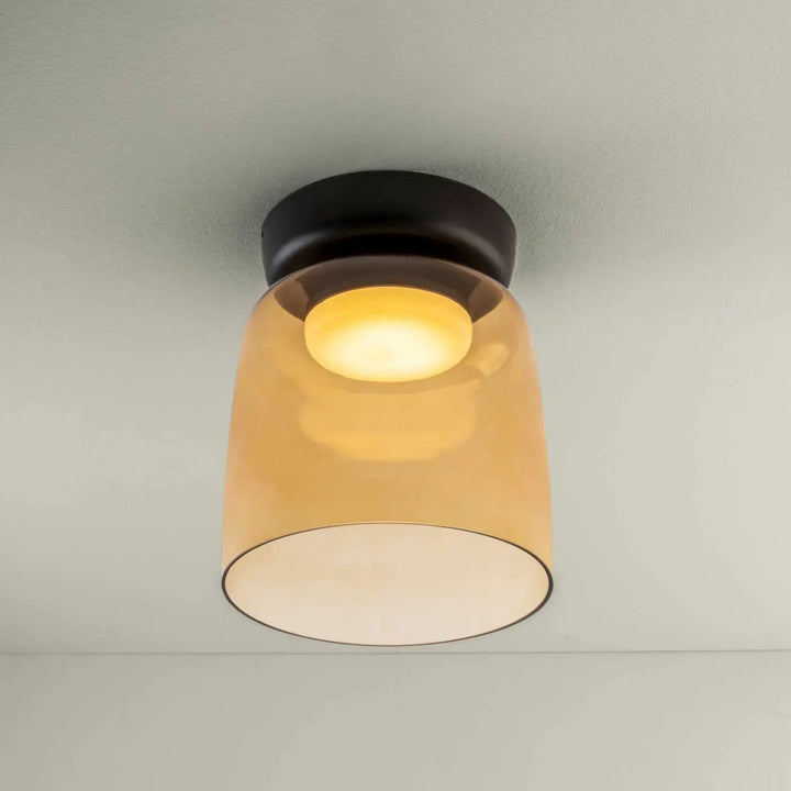 Plafonnier Levels LED en verre ambré #couleur_orange