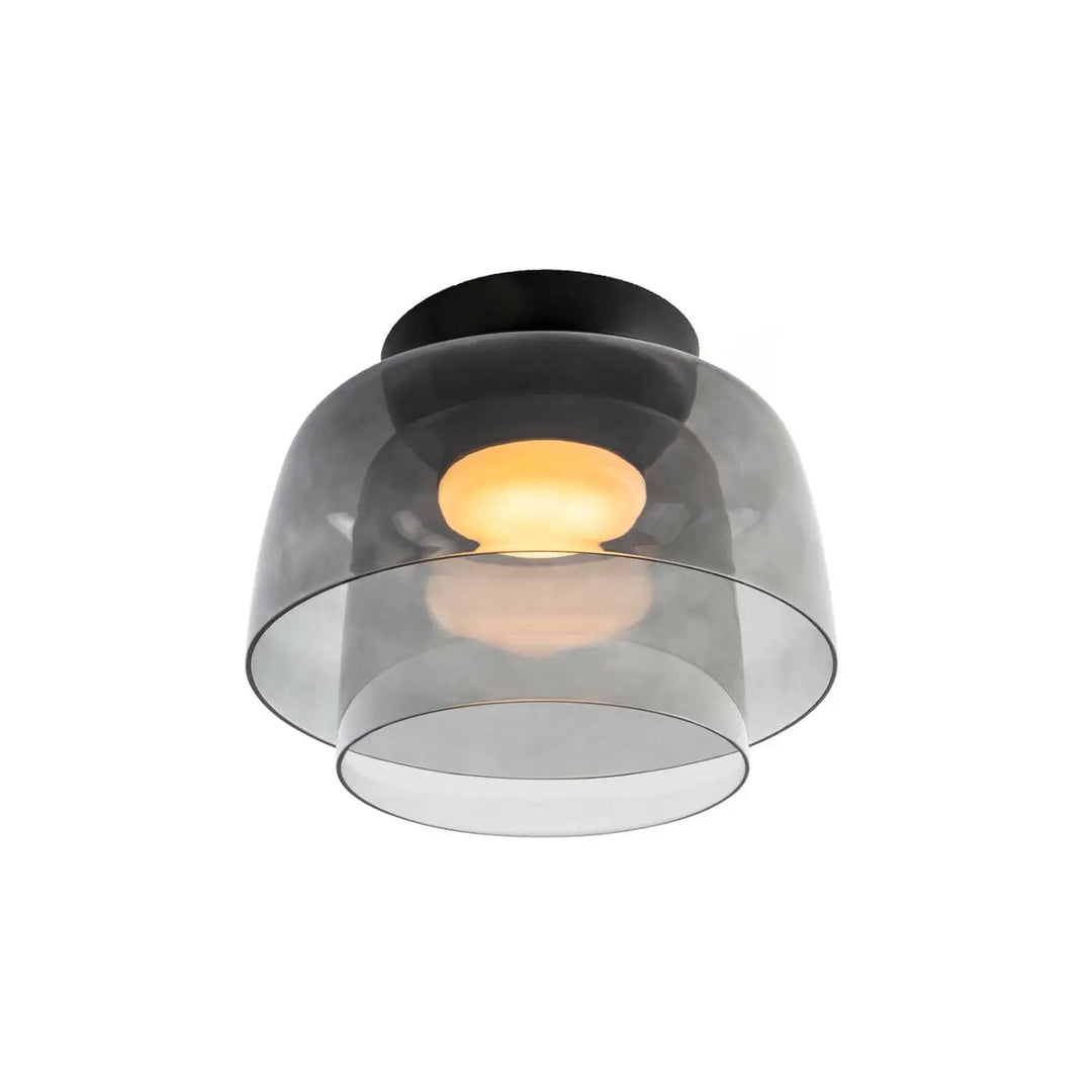 Plafonnier Levels à deux verres teintés fumés #couleur_gris