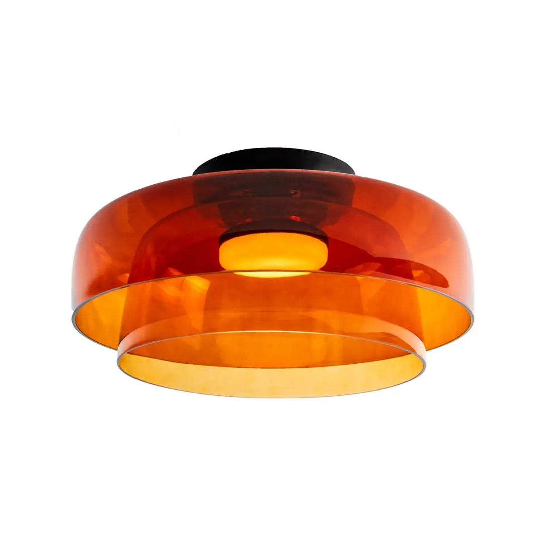 Plafonnier Levels LED en verre ambré #couleur_orange
