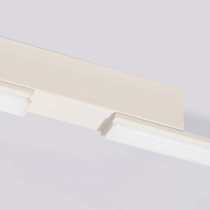 Plafonnier linéaire beige luminaire plafonnier lagom 4000k avec lumière chaude au design moderne et épuré