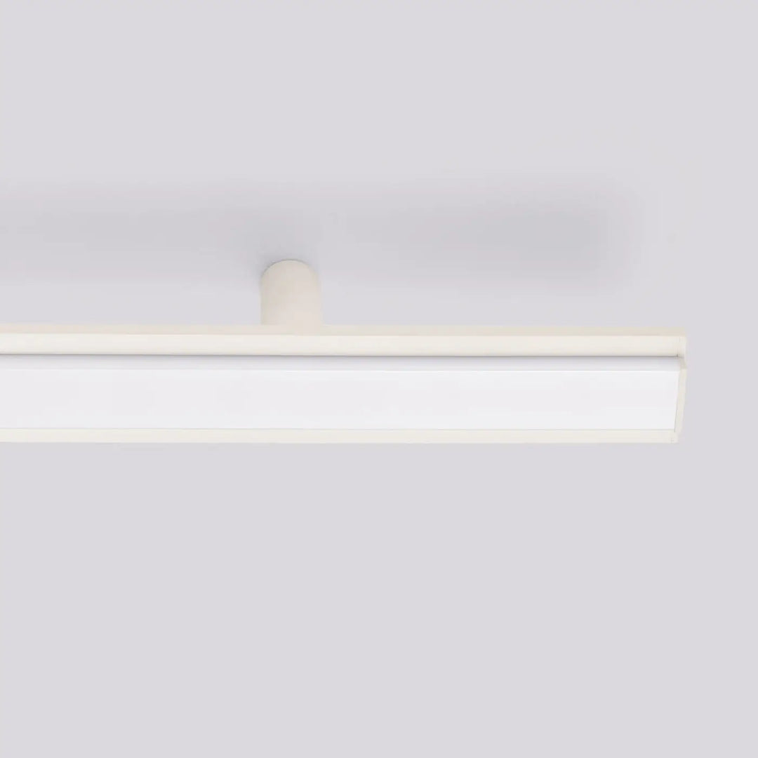 Luminaire plafonnier lagom beige 4000k avec plafonniers linéaires led blanc minimaliste et finition lisse moderne