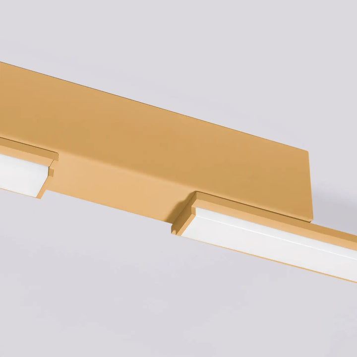 Luminaire plafonnier doré avec panneaux led blancs intégré design minimaliste collection lagom allie excellente finition