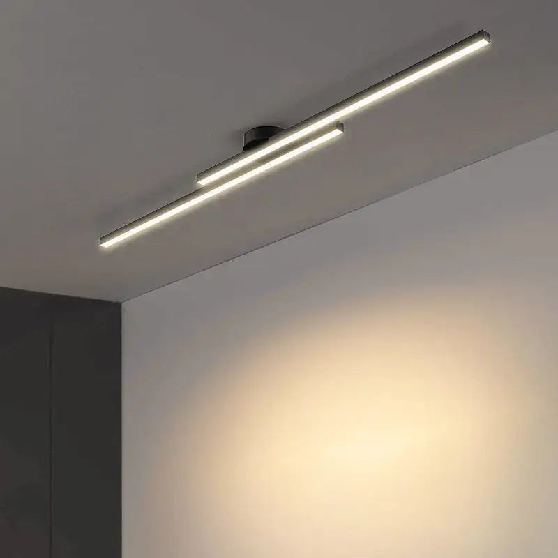 Plafonnier LED Linéaire Noir Orientable Pour Intérieur Moderne
