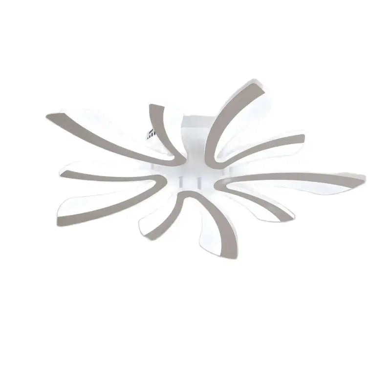 Plafonnier LED moderne design floral blanc sculptural

