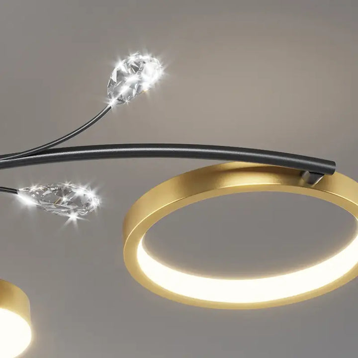 Plafonnier LED moderne design floral pour salon

