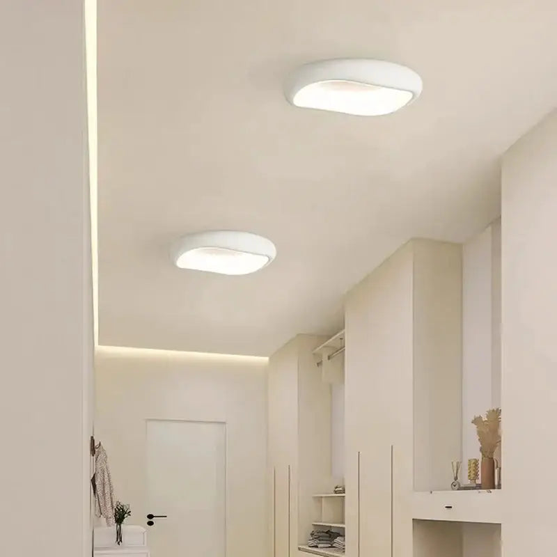 Plafonnier LED Moderne Rond Blanc Pour Couloir Ou Entrée

