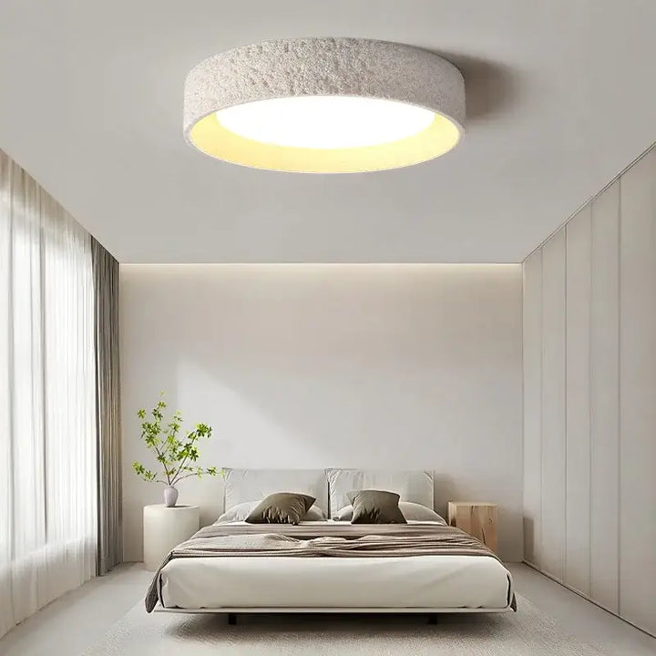 Plafonnier led en résine design moderne en blanc contemporain