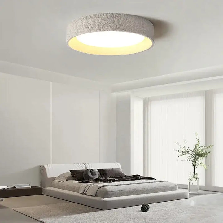 Plafonnier led en résine design moderne en blanc contemporain