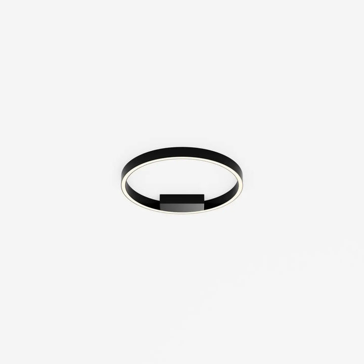 Plafonnier rim led noir moderne avec anneau fin lumineux et design minimaliste circulaire élégant