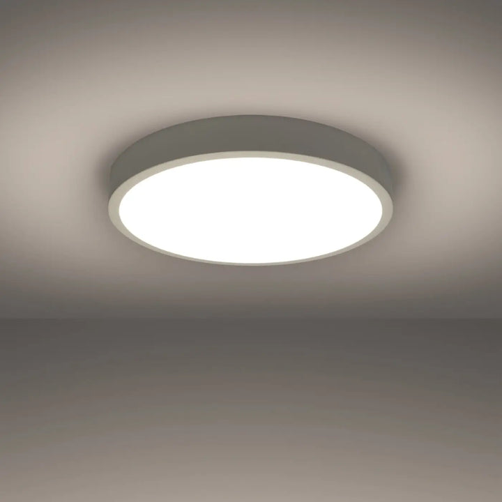 Luminaire plafonnier blanc allumé
