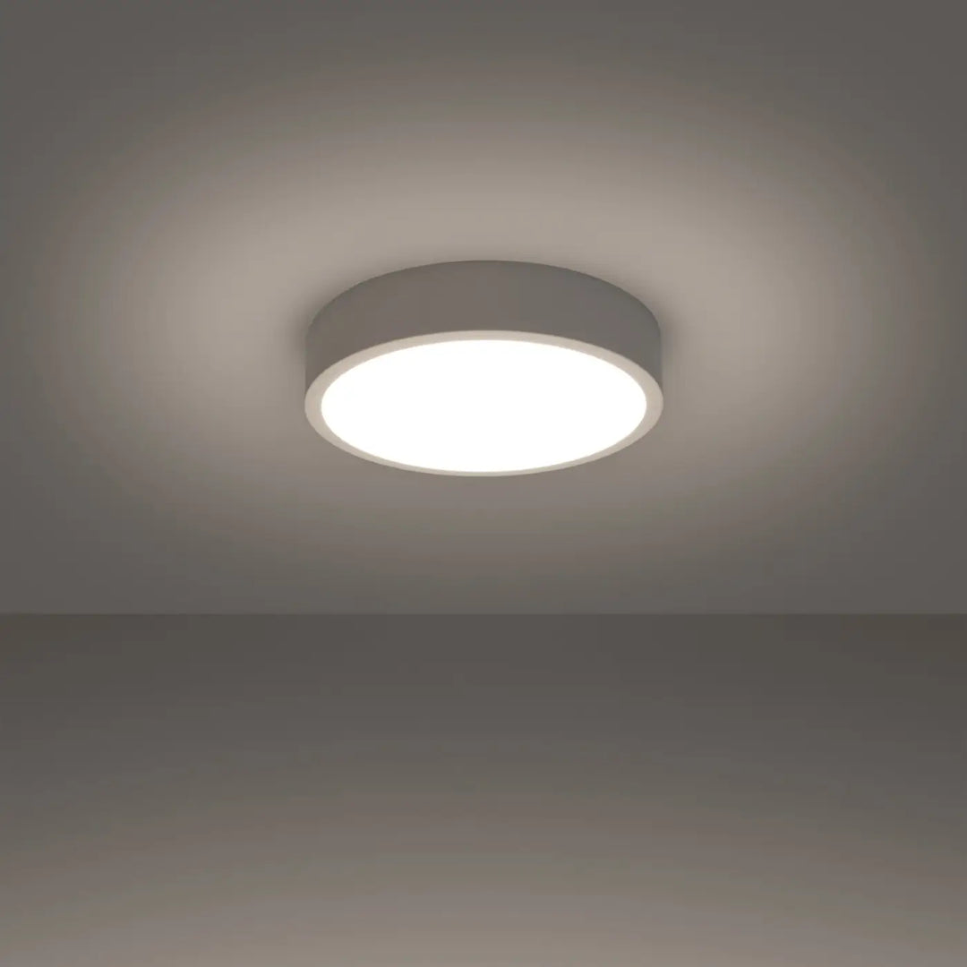 Luminaire plafonnier blanc allumé
