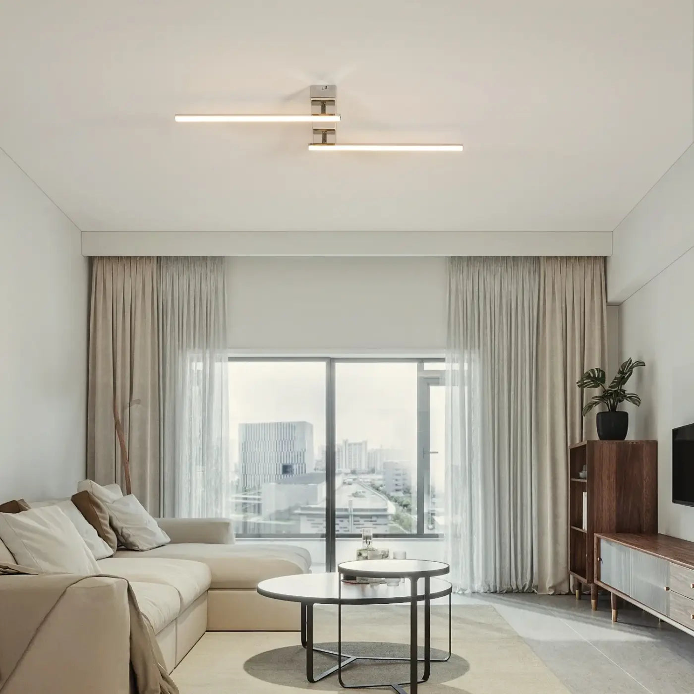 Rotating LED Ceiling Light, Minimalist Design with Modern Style, White ...