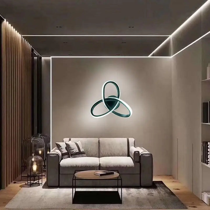 Plafonnier LED Salon Design à Anneaux Entrelacés