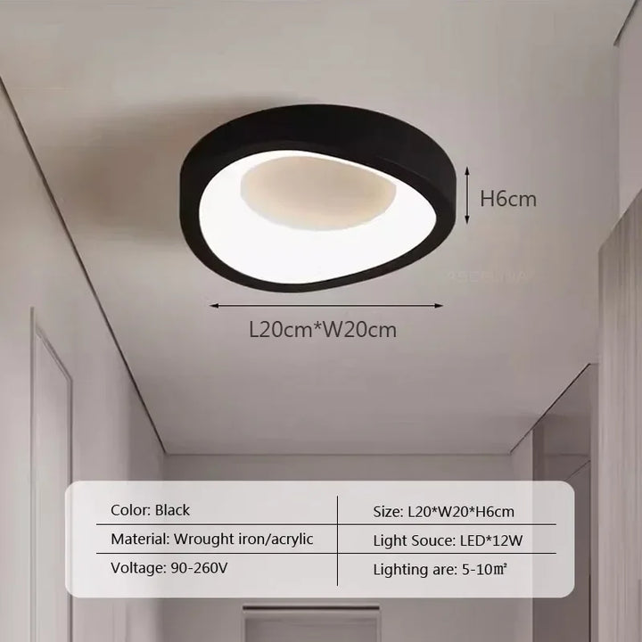 Plafonnier led style minimaliste pour entrée et couloir chic