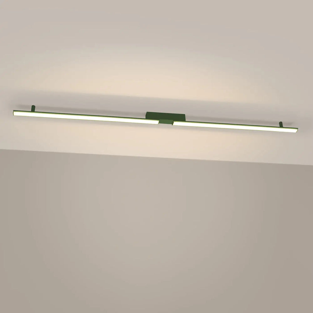 Luminaire plafonnier collection lagom allient en design minimaliste avec led strip vert olive de 3000k pour excellente qualité