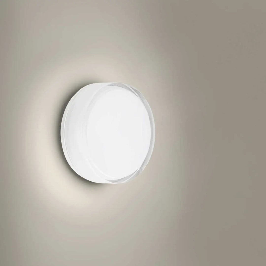 Détail du plafonnier Vetro blanc