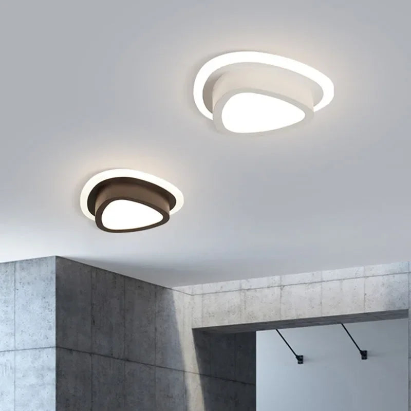Plafonnier luminaire design led en forme sculptée élégant