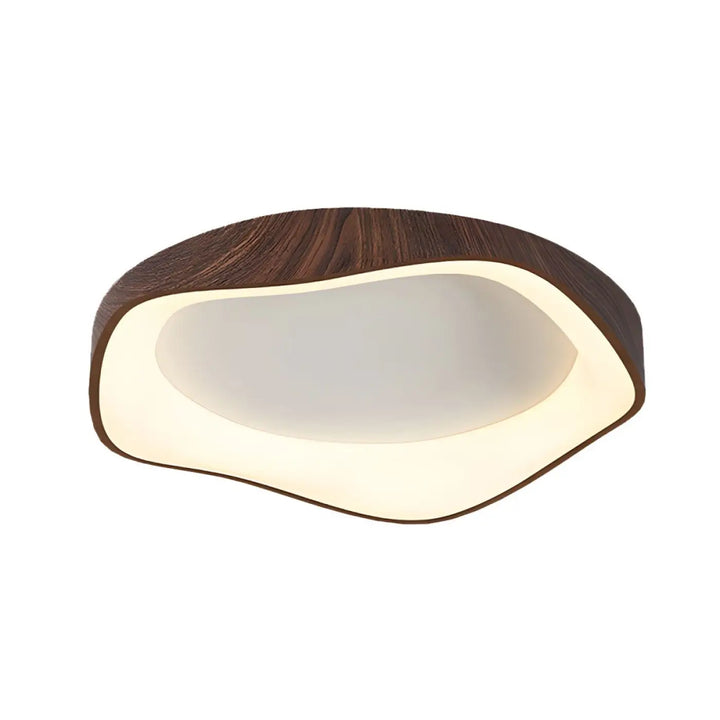 Plafonnier luminaire LED design contemporain en bois