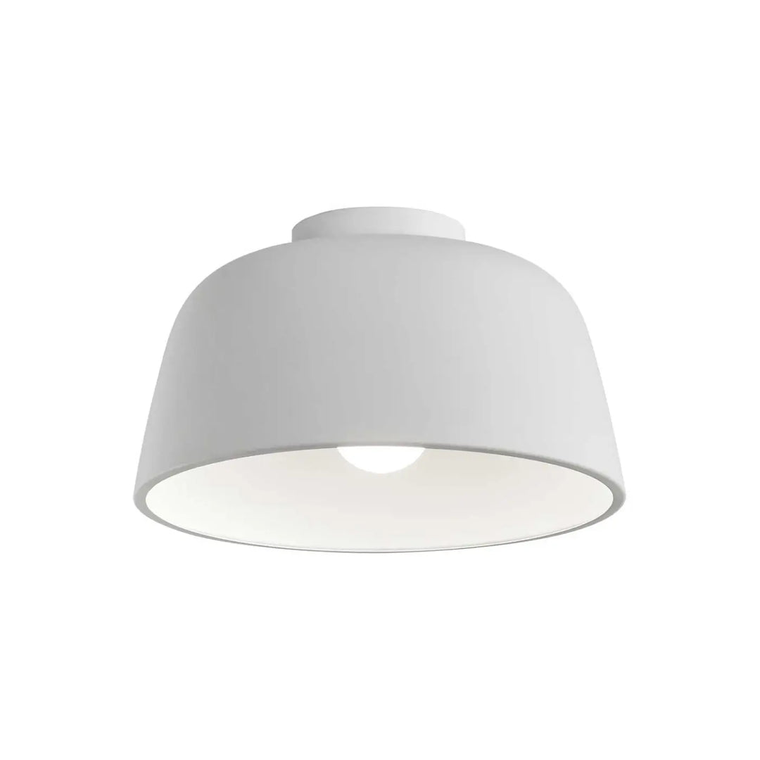 Plafonnier Miso blanc en acier au design sobre #couleur_blanc