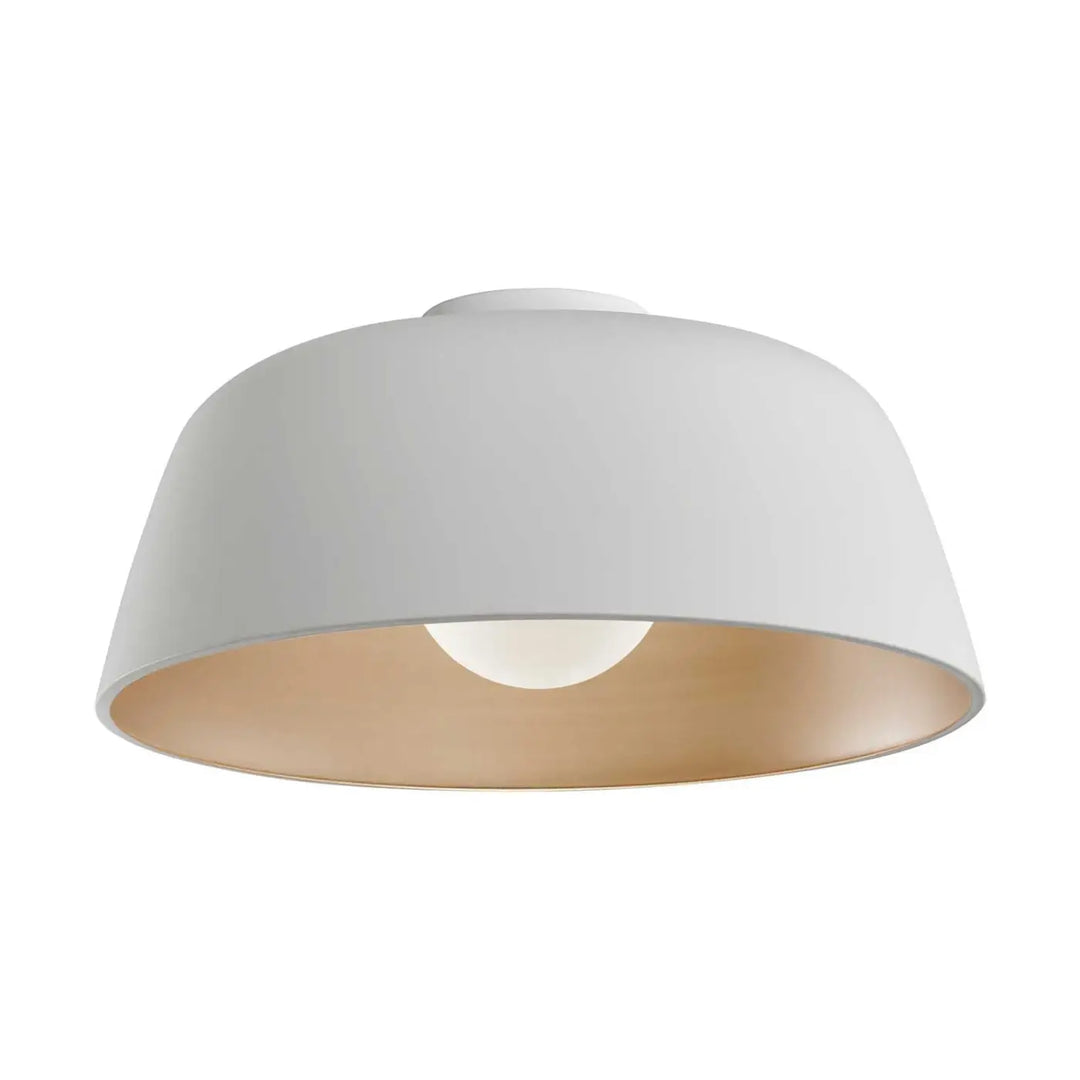 Plafonnier Miso rond en acier blanc #couleur_blanc