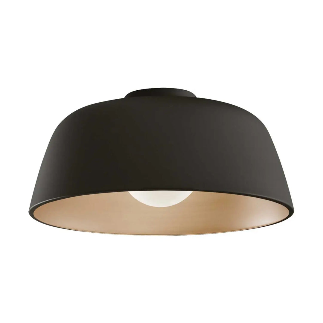 Plafonnier Miso noir à la forme épurée #couleur_noir