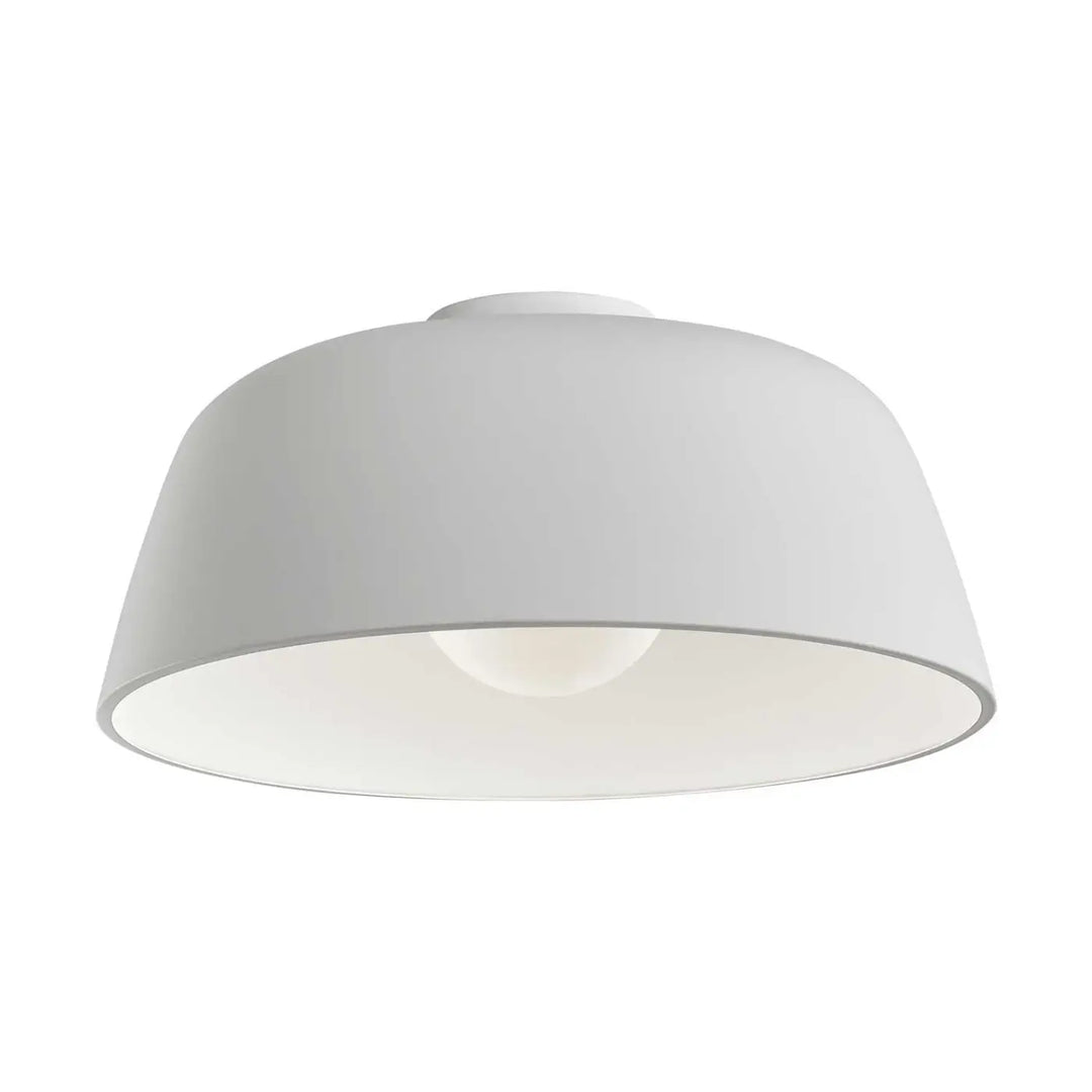 Plafonnier Miso rond blanc au style épuré #couleur_blanc