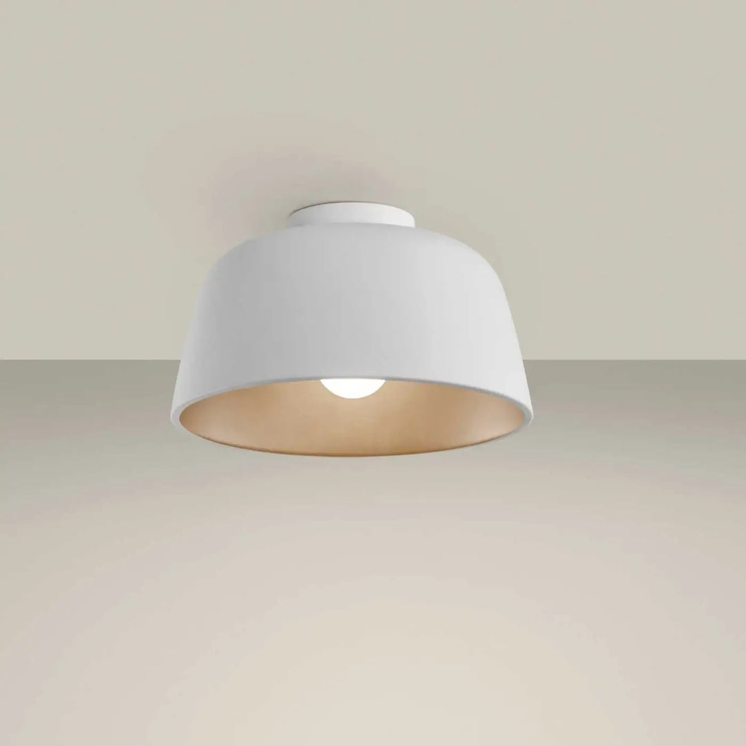 Plafonnier Miso en acier blanc #couleur_blanc