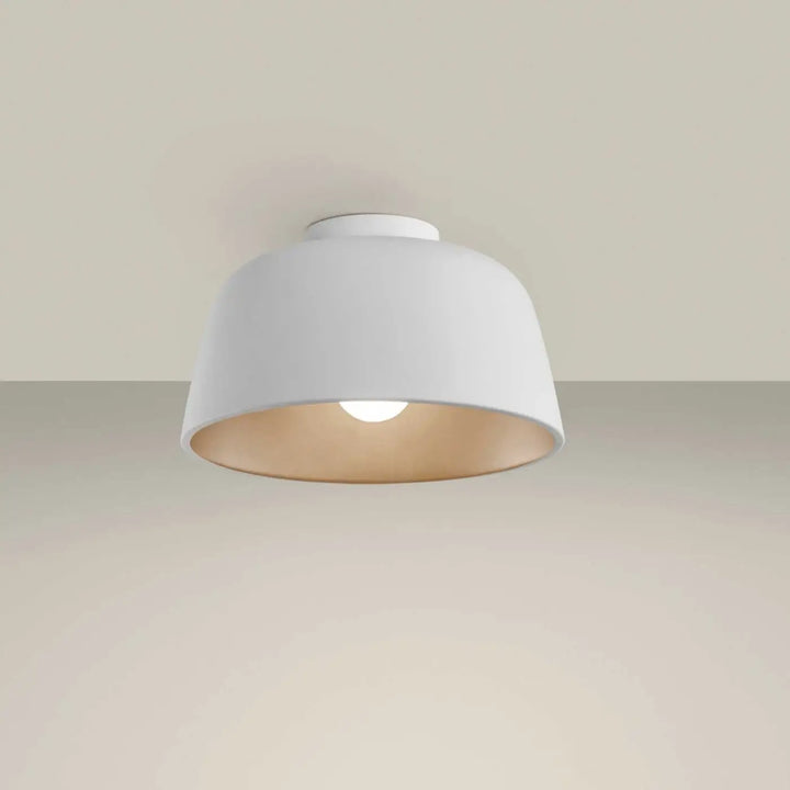 Plafonnier Miso en acier blanc #couleur_blanc