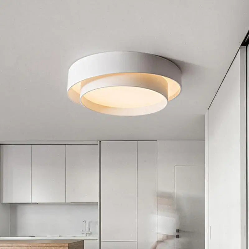 Plafonnier Moderne Blanc à Design Circulaire