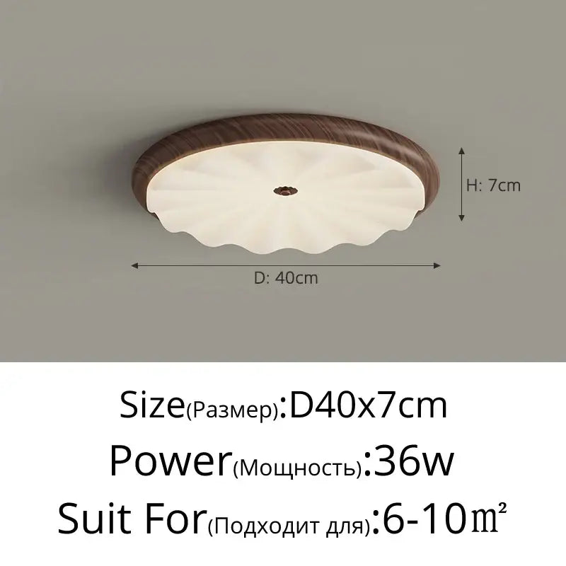 Plafonnier moderne blanc ondulé en verre luminaire led