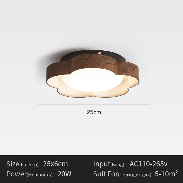 Plafonnier moderne led forme fleur design élégant naturel
