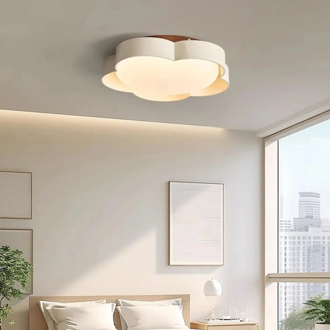 Plafonnier moderne led forme fleur design élégant naturel