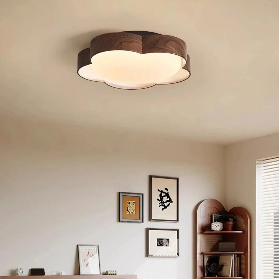 Plafonnier moderne led forme fleur design élégant naturel