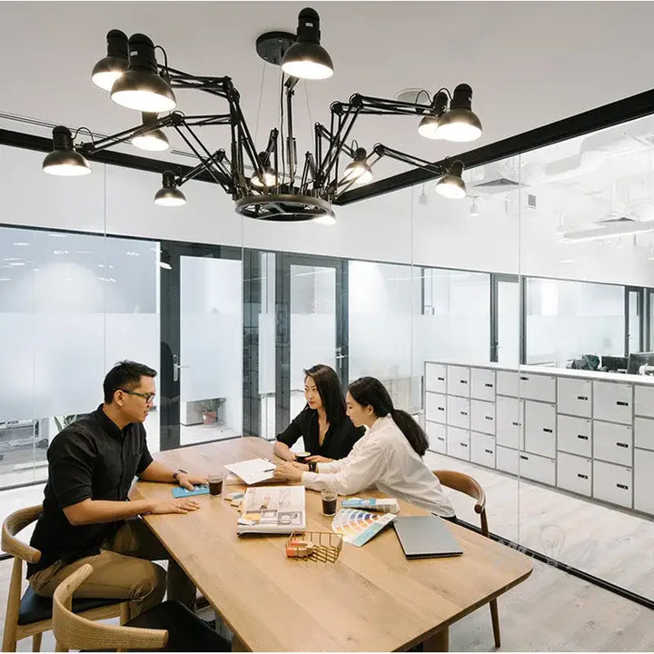 Plafonnier moderne têtes design noir éclairage led