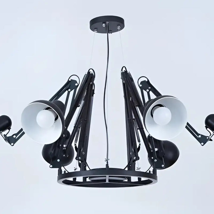 Plafonnier moderne têtes design noir éclairage led