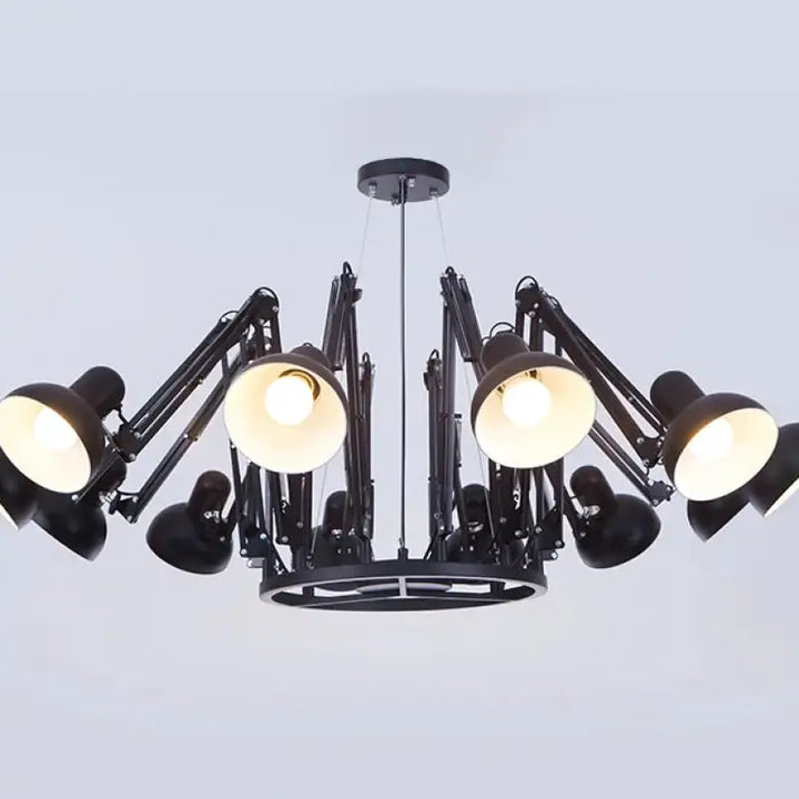 Plafonnier moderne têtes design noir éclairage led