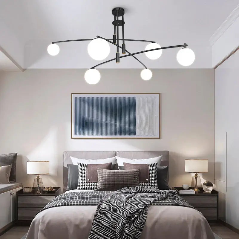 Nordic Chandelier Modern Minimalist Style Home Living Room Lamps Bedroom Decor Pendant Lamp G9LED Iron art Hanging