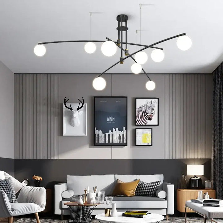 Nordic Chandelier Modern Minimalist Style Home Living Room Lamps Bedroom Decor Pendant Lamp G9LED Iron art Hanging