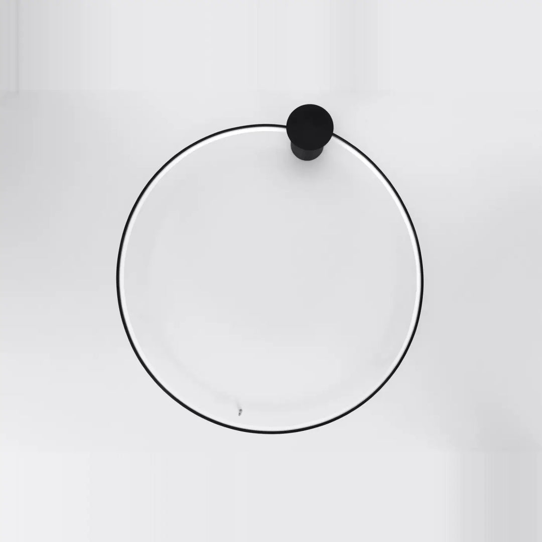 Luminaire plafonnier rio 110 noir avec modules led et design unique sur base murale noire minimaliste